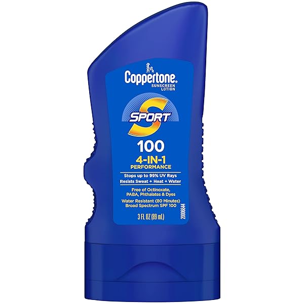 COPPERTONE SPORT SUNSCREEN SPF 100 LOTION, WATER RESISTANT SUNSCREEN, BODY TRAVEL SIZE 3 FL OZ