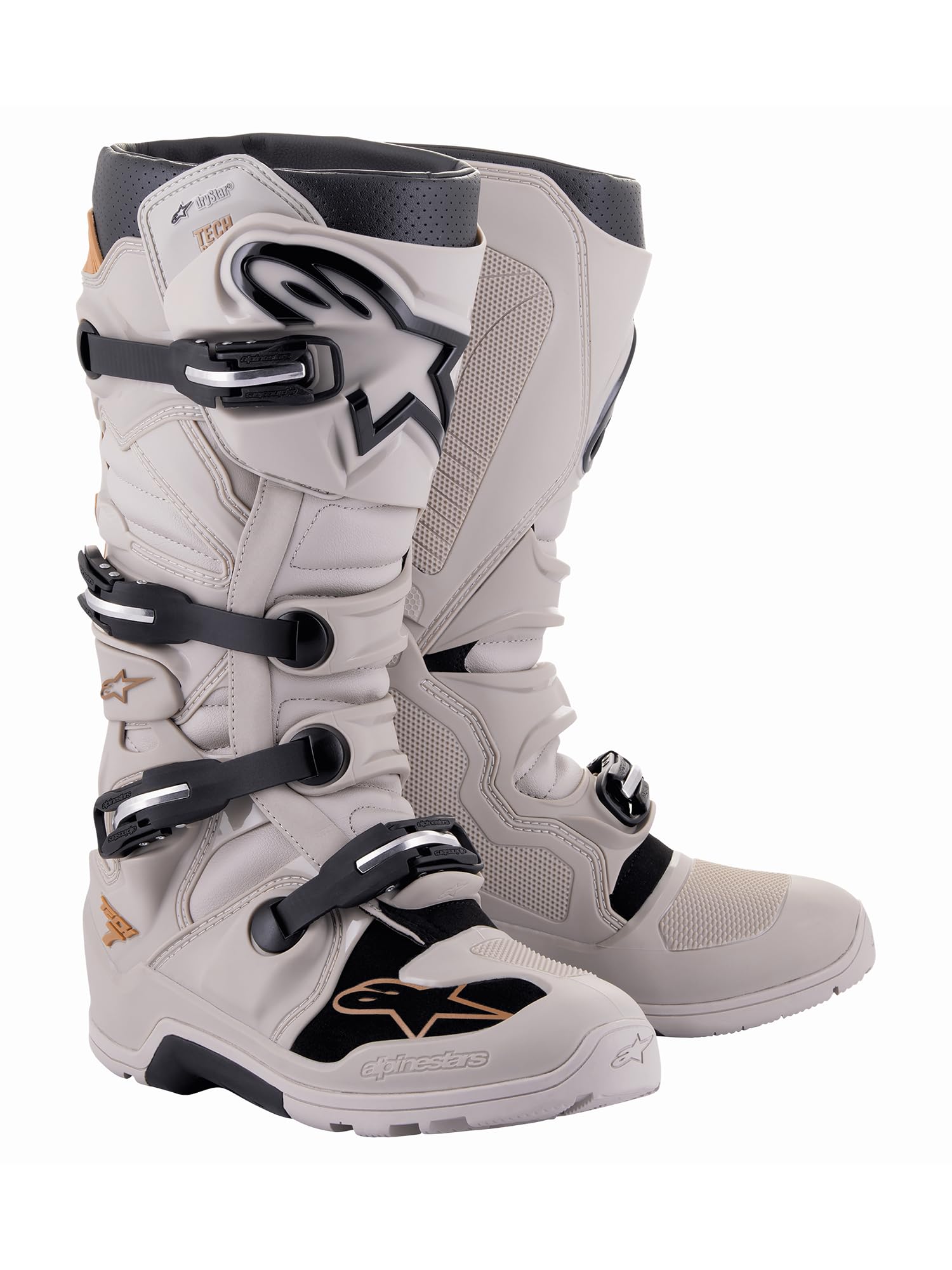 Alpinestars Men's Tech 7 Enduro Drystar Waterproof Motocross Boots, Enhanced Comfort, CE-Certified, Durable, 16, Grey Sand Image