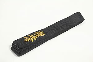Shihan Karate Black Belt Satin Embroidery KYOKUSHINKAI Japanese 300cm Length