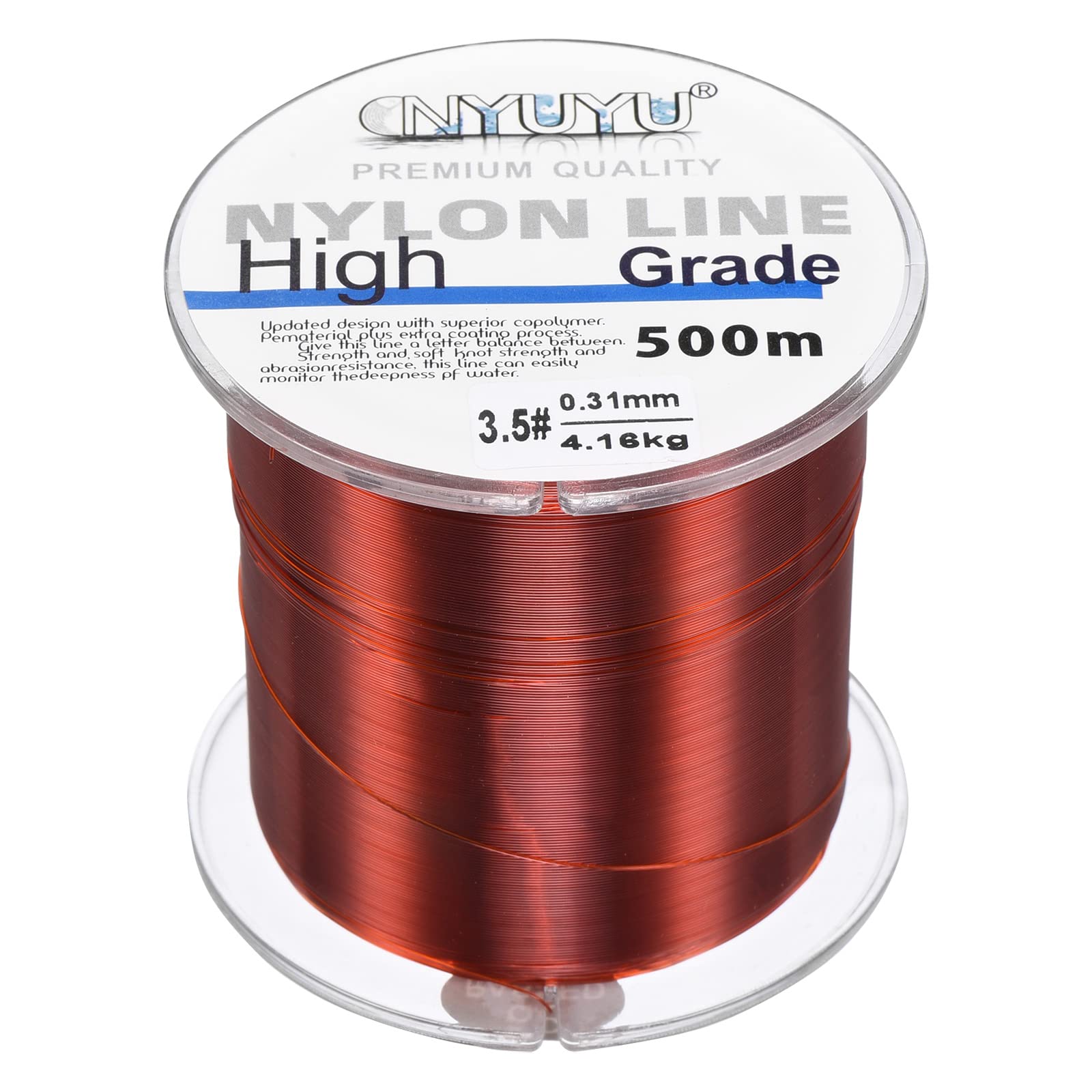 PATIKIL 547Yard/1640FT Nylon Fishing Line, 10Lb Monofilament String Wire Fluorocarbon Coated for DIY Craft Hanging Decoration, Wine Red