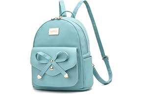 LCFUN Cute Mini Leather Backpack Fashion Small Daypacks Purse for Girls and Women (SKY BLUE)