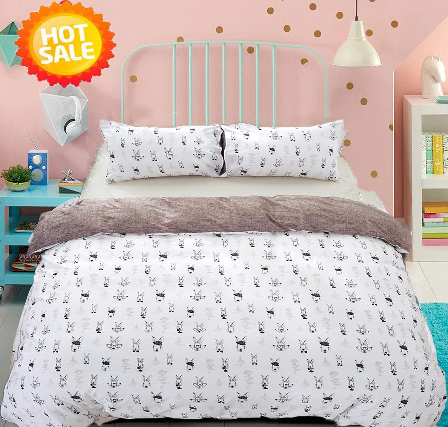 Amazon Com Rabbit Duvet Cover Sets Full Queen Cotton Kids Boys