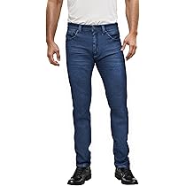 ETHANOL Men's Super Comfy Straight Stretch Jean - Knit Jersey Denim, Five Pocket, Light Blue, Size 34 - View #2