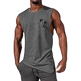 ONLYSTORY Mens Tank Tops Casual Summer Beach Vacation Hawaiian Graphic Muscle Gym Palm Tree Sleeveless Tee Shirts