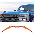 SQQP Engine Hood Hinge Cover Compatible with 2021-2024 Ford Bronco,Trail Sights Trim 2Pcs Kit Exterior Decorative Accessories(Orange)
