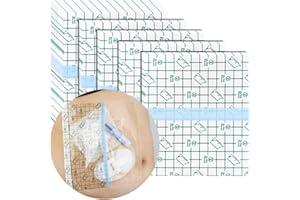 SINAISEA Waterproof PD Dialysis Catheter Shower Cover Adhesive Bandage Transparent Film Dressing for Peritoneal Chest Chemo Port Peg Feeding Tube Protector Water Barrier Shield Patch 6"x8" 25Pcs