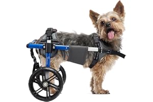 Virbraroo Dog Wheelchair for Back Legs with Upgraded All-Terrain Tires & Durable Bearings,Adjustable Dog Wheelchair for 9"-13.7",11-22 lbs Disabled or Injured Small Dogs
