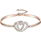 Aihitero Mother's Day ‘Badass Mom’ Gifts, Engraved ‘Always My Mother/Godmother Forever My Friend’ Bangle Bracelet, ‘Mother Son Forever Love’ Women Jewelry, Christmas Birthday Presents from Daughter