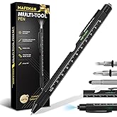 MAFEHAN 9-in-1 Multitool Pen, Gifts for Men Dad Husband Grandpa | LED tool pen gifts for men who have everything; aluminum EDC pen for writing, measuring, fixing and touchscreens.