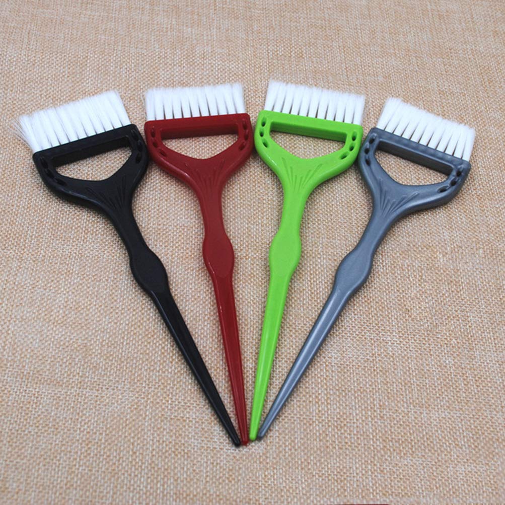 FRCOLOR Hair Dye Brush Professional Hair Dye Applicator Handle Salon Hair Bleach Tinting DIY Tool (Random Color) : Beauty