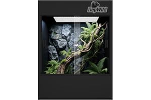33 Gallon PVC Tall Reptile Tank/Terrarium, RepWild 18" x 18" x 24" Arboreal Reptile Habitat Enclosure with Sliding Door & Heavy-Duty Screen for Amphibians, Crested Gecko Lizard Chameleon