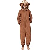 Kgromfy Unisex Bear Costume for Kids Halloween Outfit Dress Up Teens Novelty Animal Cosplay Jumpsuit Comfy Homewear