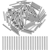 uxcell 100 Pcs 3mm x 30mm Dowel Pins Bearing Steel Cylindrical Dowel Pins Shelf Support Peg Pin Rod Fasten Elements Metal Shelf Pegs +/-0.02mm Diameter Tolerance, Silver Tone