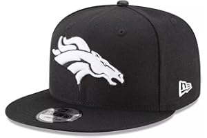 New Era NFL 9FIFTY Black White Adjustable Snapback Hat Cap One Size Fits All