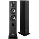 Sony SS-CS3M2 3-Way 4-Driver Hi-Res Floorstanding Speaker (Single) | CS Speaker Home Theater Series, Dual 5.12-inch Woofers, High Precision Tweeters, Hi-Res Audio, Premium Componentry