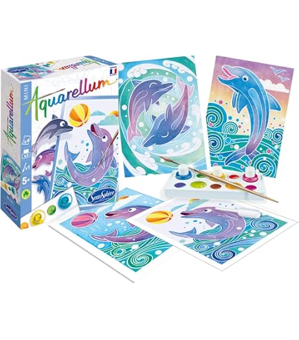 Sentosphère - Loisirs créatifs - Coffret Aquarellum Mini Dauphins Sentosphère - Loisirs créatifs - Coffret Aquarellum Mini Dauphins