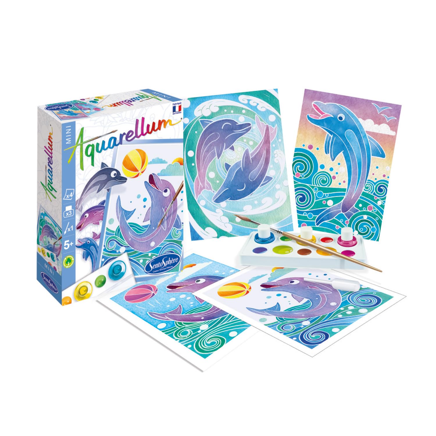 Sentosphère 3906000 "Aquarellum Mini Dolphins" Painting Set