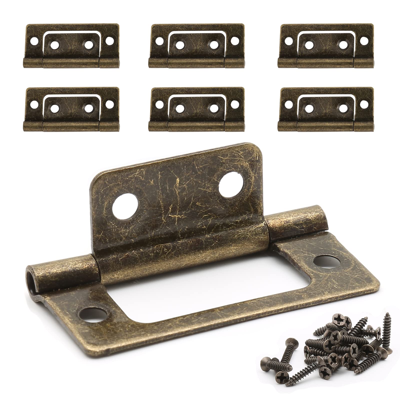 Photo 1 of ***1 PCS ONLY**Litoexpe 6 Pcs Non-Mortise Door Hinges, 2 x 0.9 Inch Bifold Door Hinges, Bronze Cupboard Hinges for Variable Kitchen, Bathroom