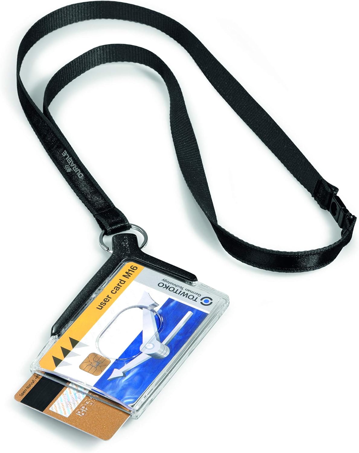 DURABLE Badge Holder Deluxe with Lanyard for Two Cards