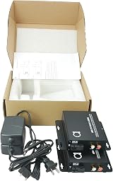 ADNET RCA Audio Fiber Converter Extender Kit 2 Ch L/R Stereo Single Mode SM 2km view 6
