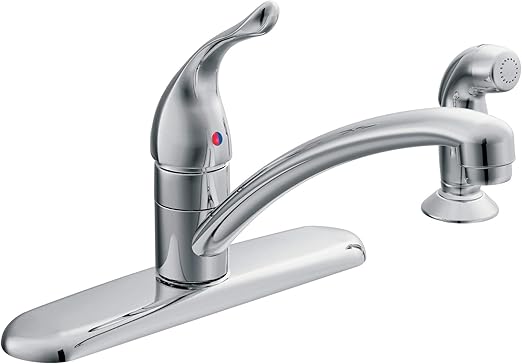 Moen 7430 Chateau One Handle Low Arc Kitchen Faucet With Side