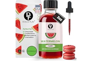 Dolce Flav Watermelon Extract – 2 Ounce Oil-Soluble Kosher, Sugar-Free, Concentrated Juicy Watermelon Flavoring for Baking, Chocolates & Desserts, Includes Measured Dropper