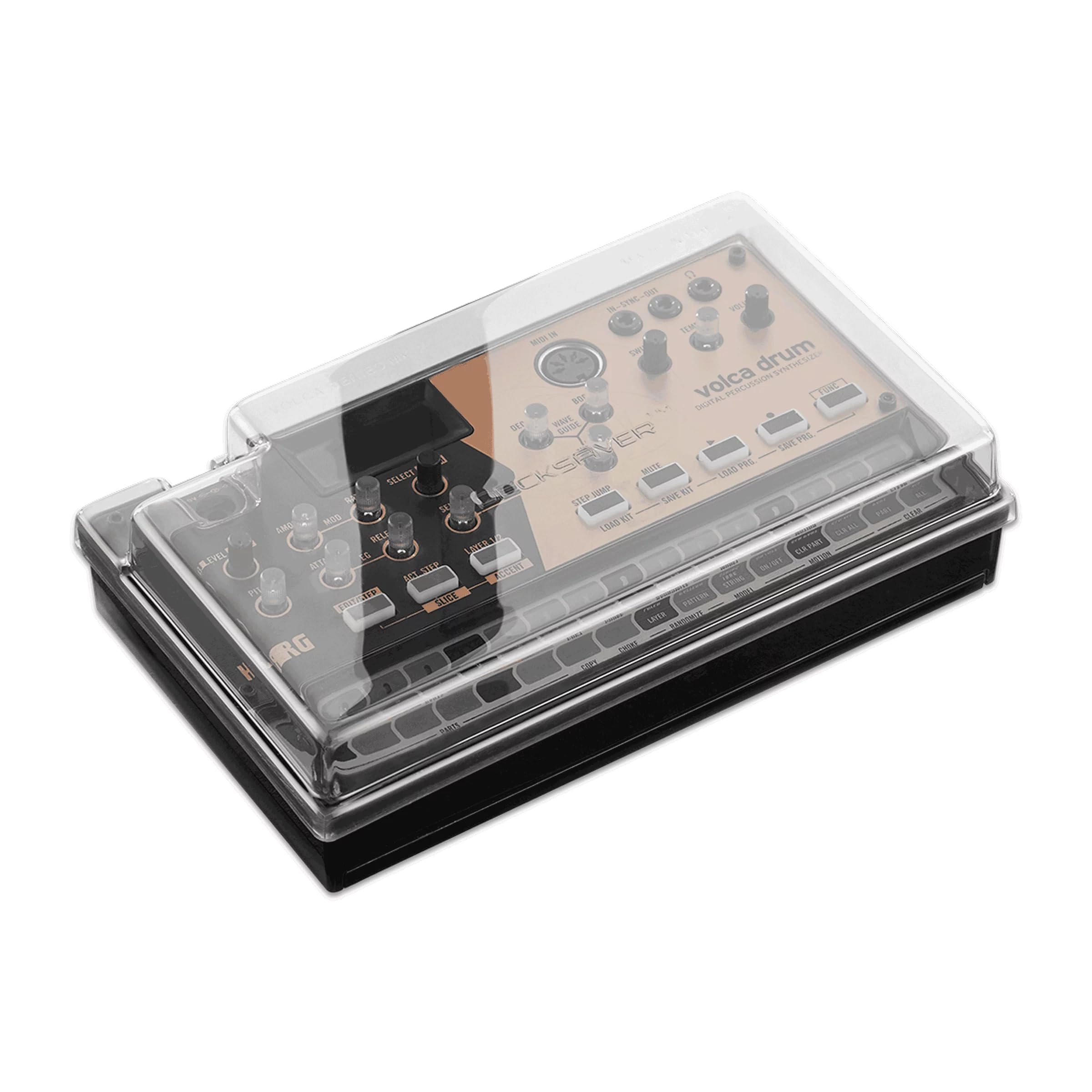Decksaver Cover for Korg Volca Drum, Modular & Mix - Super-Durable Polycarbonate Protective lid in Smoked Clear Colour, Made in The UK - The Producers' Choice for Unbeatable Protection