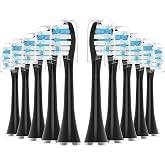 Feihead Replacement Toothbrush Heads 10 Pack Compatible with AquaSonic | Black Series For Vibe Series black series pro, and For Duo series pro Electric Toothbrush,balck