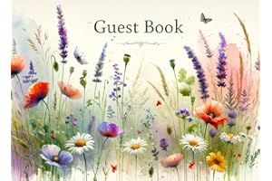 BnB Guest Book - Wildflower: Visitor's Log Book for Travelers, Ideal for Vacation Rentals, AirBnB, Guest House, Hostels & More
