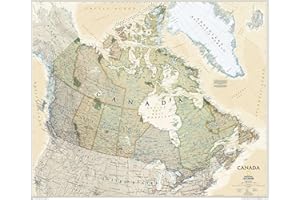 National Geographic Canada Wall Map - Executive - Laminated (38 X 32 In)
