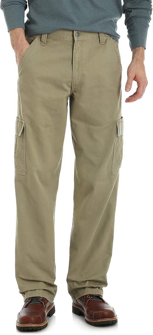 wrangler authentics men's big & tall classic twill relaxed fit cargo pant