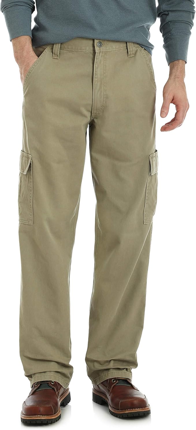 wrangler authentics men's premium relaxed fit straight leg cargo pant
