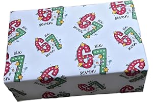 Christmas 67 Wrapping Paper, Funny Six Seven Wrapping Paper, Holiday Gift Wrap Paper Roll, Birthday Xmas Print Graphic Festiv