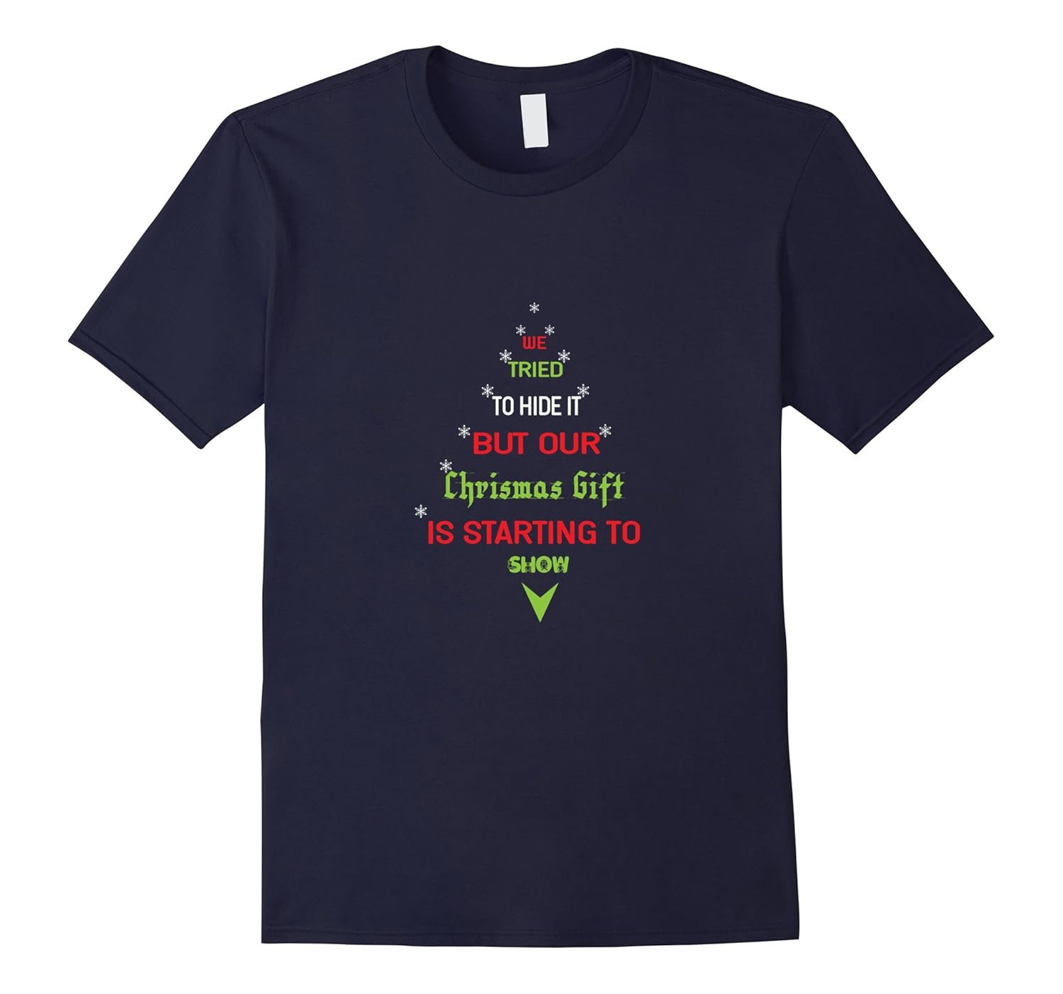 Christmas Gift pregnancy announcement T Shirt-ANZ