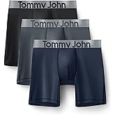 Tommy John Men's Sport Micro 6" Mid-Length Boxer Brief Underwear, 3-Pack