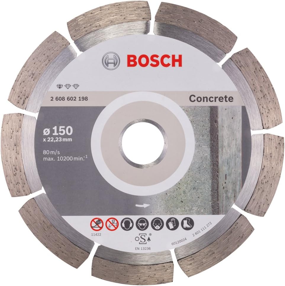 Bosch 2608602198 Diamond Disc Concrete Lpp 150, Silver, 150 mm
