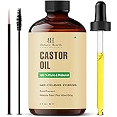 Botanic Hearth Castor Oil & Home Hair Perm Kit| 100% Pure & Natural, Cold Pressed | 2 fl oz| For Hair, Eyelashes & Eyebrows | Hexane Free, Fast Absorbing | With Applicators & Dropper