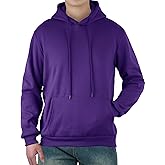 Menoio Mens Hooded Sweatshirt Casual Long Sleeve Fleece Hoodies Drawstring Workout Pullover with Kanga Pocket