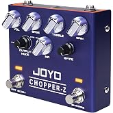 JOYO High-Gain Amp Simulator Guitar Pedal, Built-in Noise Gate &amp; 412 Cab Sim with 3-Band EQ &amp; FAT BOOST, 3 Output Modes, Bypass (Chopper-Z R-18)