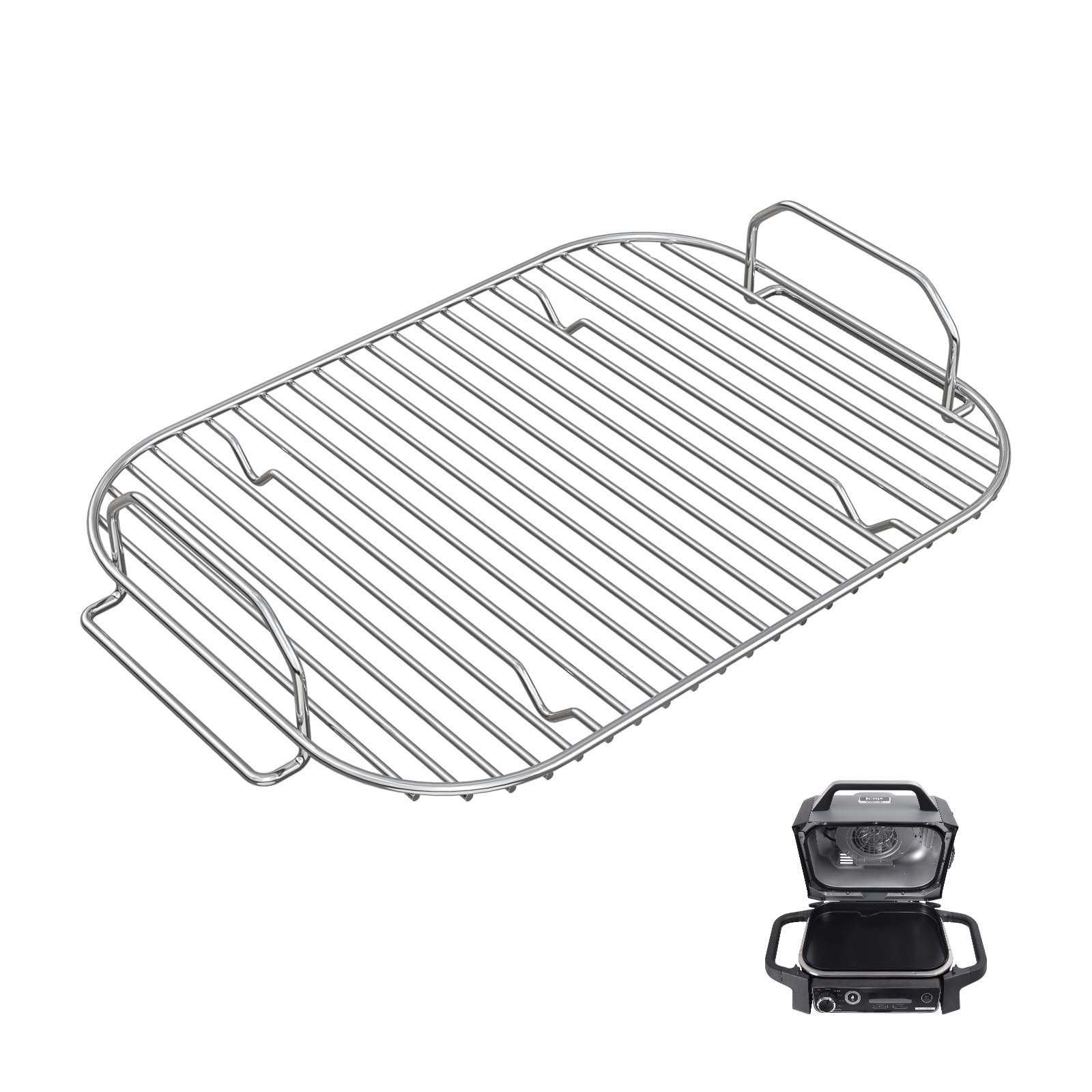 KEESHA OG701 Smoke Rack for Ninja Woodfire OG701 Series, Replacement for Ninja OG701 OG751 7-in-1 Wood Fire Grill Air Fryer, Perfect Ninja OG700 Woodfire Grills Accessories, Stainless Steel Roasting