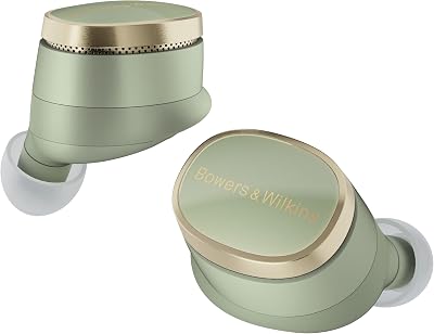 Bowers & Wilkins Pi8 True Wireless Auscultadores sem fios com Bluetooth, AptX, Cancelamento Ativo de Ruído (ANC) e Microfones Integrados - Jade Green