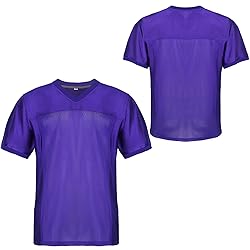 Aumudle Men Blank Plain Football Jersey Practice