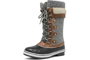 DREAM PAIRS Women's Mid-Calf Waterproof Winter Snow Boots MONTE_02