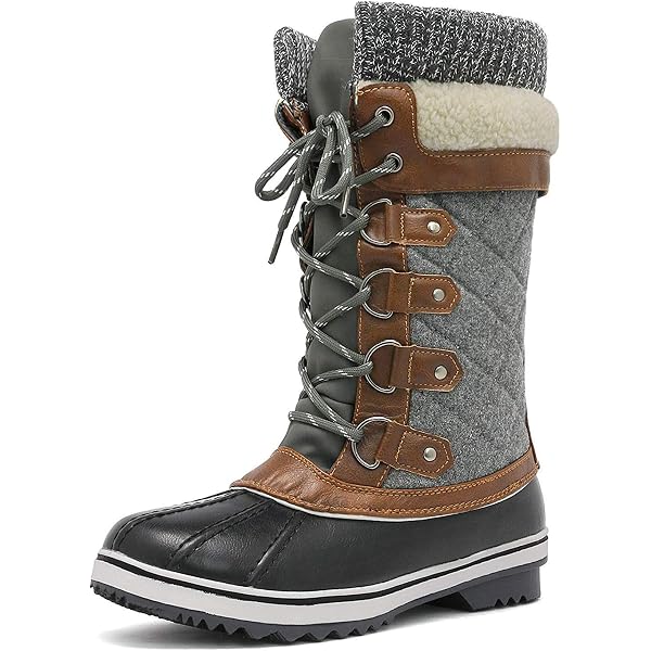 DREAM PAIRS Botas De Nieve Para Mujer,Size 38,Negro,SDSB2303W-E