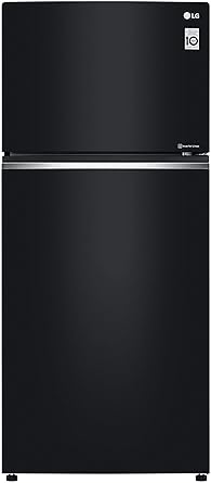 LG 547L 2 Star Inverter Linear Frost-Free Double-Door Refrigerator (GN-C702SGGU, Black Glass, Door Cooling+)