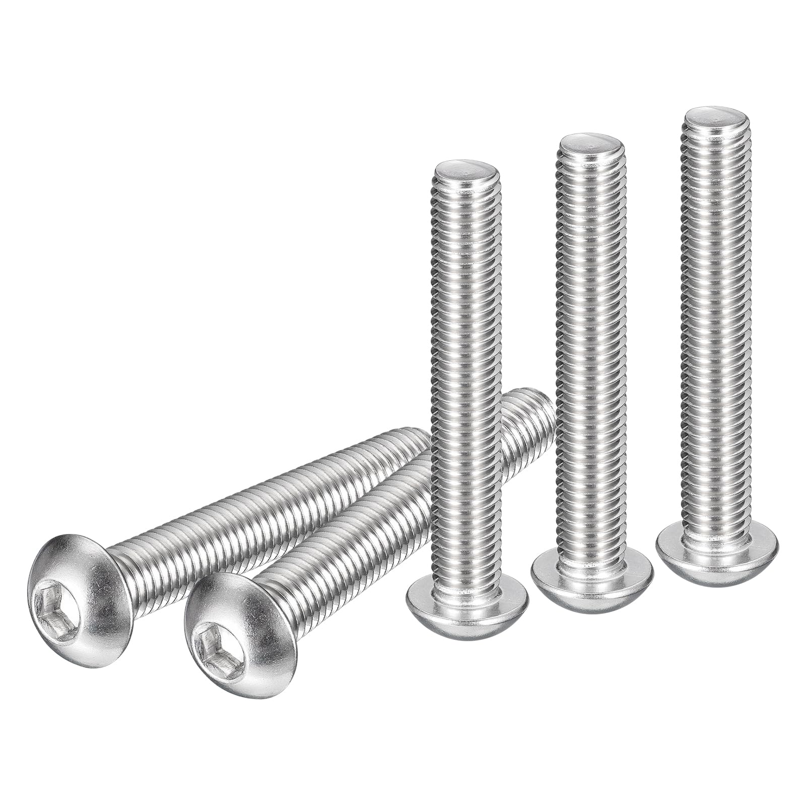 DTGN M10-1.5x65mm Button Head Socket Cap Screws - 6Pack - Good for Machine - 304 Stainless Steel 18/8 - Hex Drive Full Thread Fasteners — image 1