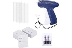 BS ONE Tagging Gun for Clothing, Retail Price Tag Gun for Clothes Labeler with 6 Needles & 1000pcs Barbs Fasteners & 200pcs Price Tag Organizer Bag for Store Warehouse & Garage Yard Sale Boutique