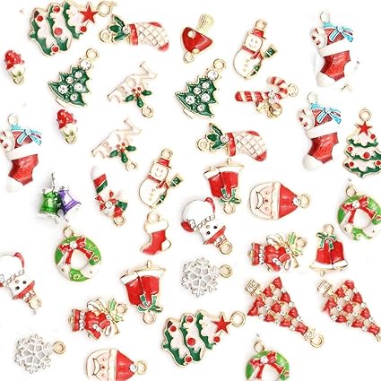 Home Garden Store Home Kitchen Sevenmye 60 Pieces Enamel Alloy Mixed Christmas Charms Pendant For Christmas Jewelry Diy Craft Making Levittownnow Com