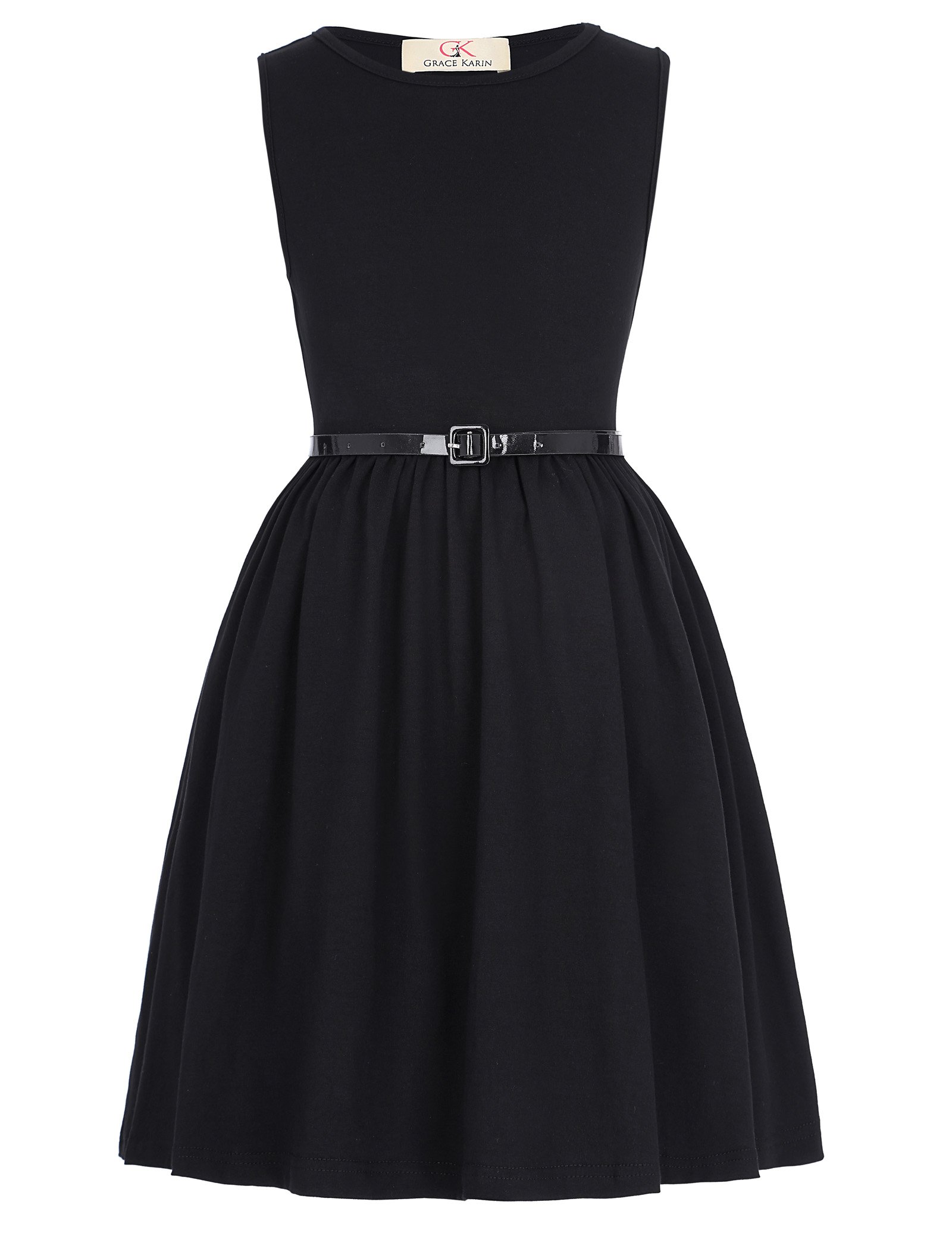 Grace Karin Black Girl Casual Swing Dress 11 12yrs Cl8990