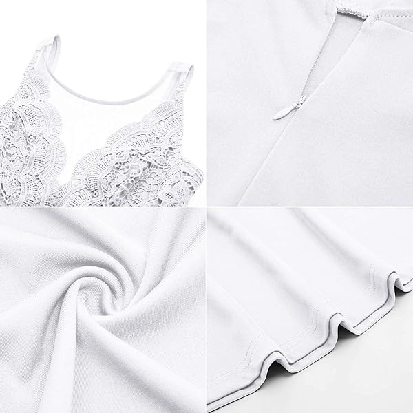 GRACE KARIN SUMMER WHITE DRESS COCKTAIL PARTY DRESS SEXY DEEP V NECK DRESS XX-LARGE WHITE